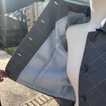 Tommy Hilfiger H Hilfiger grey plaid 98% wool blazer w/satin lining / 12 / Excellent condition Photo 1