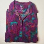 Rock 47 by Wrangler Multicolor Neon Leopard Snap Shirt Women's L Rodeocore Glam Pink Size L Photo 3