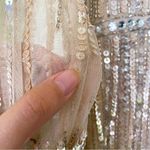 Mac Duggal FAIR  Gown Sequined Illusion High-Neck Long-Sleeve Trumpet Rose Gold 2 Photo 5