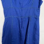 Kenar  Linen Blue Sleeveless Dress Size 8 Natural & Breathable Photo 6