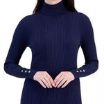 JM Collection  Ribbed Turtleneck Sweater intrepid blue size Large Photo 0