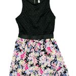 Xhilaration Black Crochet Floral Print Sleeveless Romper Girly Feminine MEDIUM Photo 7