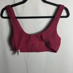 Hollister  Swim Burgundy Smocked Bikini Top Women’s Large Stretch Textured Scoop Photo 1