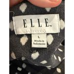 Elle  Women's Black White Polka Dot Ruffle Tiered Spaghetti Strap Dress Large L Photo 4