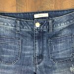 Dex Flared Ashbury Distressed Dark Wash Jeans Blue Size 27 Photo 1