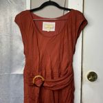Anthropologie  terra cotta fall midi dress size‎ 10 boho autumn wedding guest Photo 2