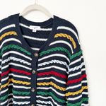 [La Ligne] x Target Navy Blue Textured Striped Cardigan Sweater Chunky Knit 2X Photo 9