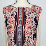 Market & Spruce Stitch Fix  Lightweight Knit Top Envelope Back Paisley Size M Photo 1