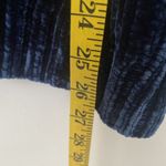 Orvis  Womens Chenille Sweater Dark Blue Crew Neck Long Sleeve Jewel Tone XL Photo 5