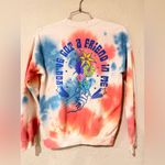 Disney  Toy Story Tie Dye Pull Over Sweatshirt Pink Blue White XS Photo 6