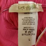 La Gypsy Pink Rayon Shorts With Bungee Strings On Side Junior Large Photo 3