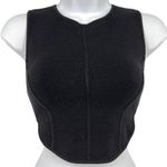 Babaton Aritzia Sculpt Knit Squareneck Point Tank Top Black Size XS Photo 0