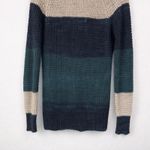 Free People Colorblock Chunky Knit Cardigan S Sweater Button Front Boho Photo 7