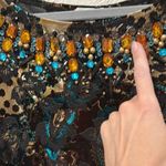 Cache Vintage Y2K Jewel Embellished Floral Burnout Velvet Blouse Top Size Medium Photo 2