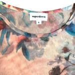 superdown Simona Sheer Pastel Short Sleeve Top Floral Multi Size Small Y2K Photo 1