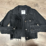 Hollister  Black Denim Jacket, cropped size small  Photo 0