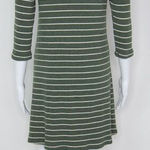 She & Sky green half-sleeve mini dress with white stripes , women's size S Photo 0