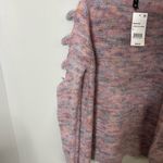 Ban Jara Women's Lipstick Pink Cold Shoulder Sweater Small New with Tags Photo 8