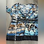 Alberto Makali  Blue, White & Brown Printed 3/4 Sleeve Shirtigan Size L‎ Photo 6