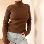 Eddie Bauer  Chocolate Brown Turtleneck Sweater Photo 3
