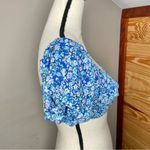 Wild Fable Blue Floral Puff Sleeve Sweetheart Neck Crop Top Extra Small NWT Photo 2