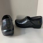 Dansko Professional Womens Clogs Shoes Sz 42 Black Silver Stripe Comfort Nurse Photo 11