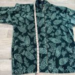 Duffel Outdoors green pinecone print fuzzy fleece full zip jacket womens medium Photo 4