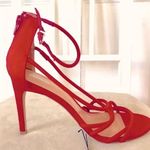 EXPRESS Red Stiletto High Heel Shoes w/ Multi Straps, sz. 9-NWT Photo 0