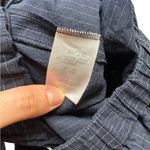 Aspesi Pinstripe Trousers Size 40 (US 4) Cotton/Linen Blend Blue Photo 4