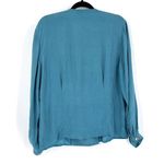Sigrid Olsen Vintage  Secrets Women's Button Down‎ LS Silk Top Blue Size 8 Photo 1