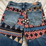 Free People  Rocky Mountain straight Jean medium wash with patches size 28 NWT Photo 10