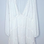 Princess Polly Polly Black and White Polka Dot V-Neck Tiered‎ Dress Size 12 Photo 0