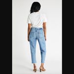 Etica Tyler Salinas River Frayed Detailing Straight Leg Crop Jeans 30" Blue Photo 2