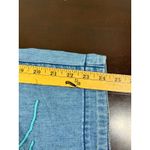 Johnny Was NWT Sarabi Pull On Pants Light Wash Denim Embroidered Palm Trees XL Photo 10