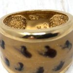 Sterling Silver , gold overlay leopard print ring Photo 6
