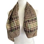 Oscar de la Renta Silk Scarf Women's Green Brown Geometric Square 35" x 35" Photo 0