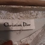 Christian Dior Vintage  Satin Nightgown-Small-Square Neck-3/4 Sleeve-Lace Trim Photo 6