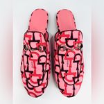Gucci Princetown Horsebit Logo Print Pink Fabric Flat Loafer Mules Size EU 39 Photo 2