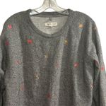 Lou & grey  Women's Gray Heart Emoji Fleeceback Crew Neck Sweatshirt Size L Photo 1