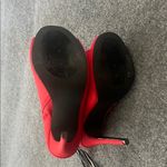 EGO Steve Madden Red Lace-Up Peep Toe Booties – Size 6M Photo 4