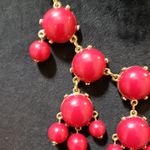 Women's Fashion Gold Plated Red Bubble Bib Frontal Necklace Jewelry with Lobster Photo 4