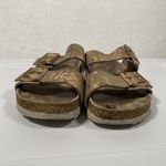 Birkenstock  Arizona Suede Leather Sandals in Vintage Metallic Rose Copper Sz 38N Photo 2