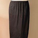 Vassarette Vintage Black Midi Slip Skirt Photo 0