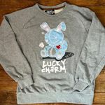 BKYS crew neck sweatshirt lucky charm blue bunny size medium Photo 0
