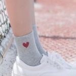 Brandy Melville Grey Heart Socks Photo 0