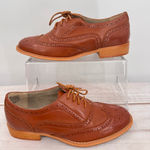 Camel Brown Wingtip Oxford Shoes Lace Up 1” Heel by Wanted Women's Size 8.5 Photo 0