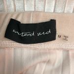 Mustard Seed  Blush Pink Velvet Pleated Midi Skirt Size Medium Soft Flowy A-Line Photo 6