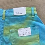 We Wore What  Flare Bell Short, size 26, NWT, Yellow/Green tie dye Photo 5