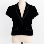 VTG Y2K Cotton Candy Womens‎ Blazer Size M/L Black Velvet Beaded Whimsigoth 90s Size M Photo 0