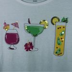 Coral Bay  Petite XL Mixed Drink Shirt w/Sequins & Short Cap Sleeves Vint… Photo 2